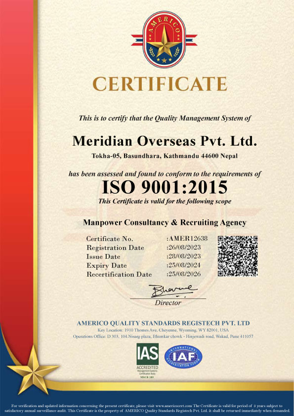 ISO 9001 Certificate